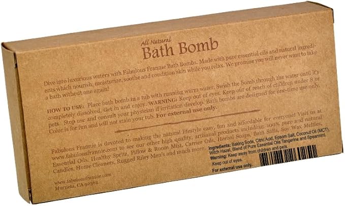 Fabulous Frannie Tangerine Spearmint Natural, Handmade Bath Bomb Set, Rich in - Image 2