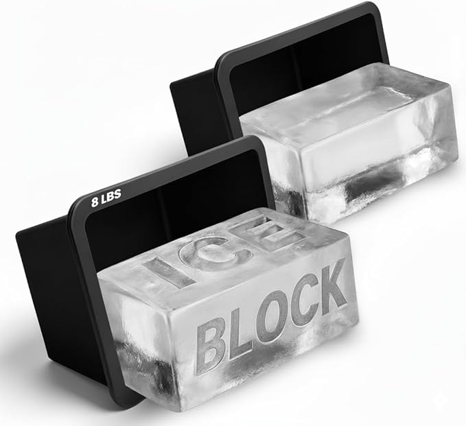 Extra Large Ice Block Mold – 8 lbs Silicone Ice Brick Maker by Unknown