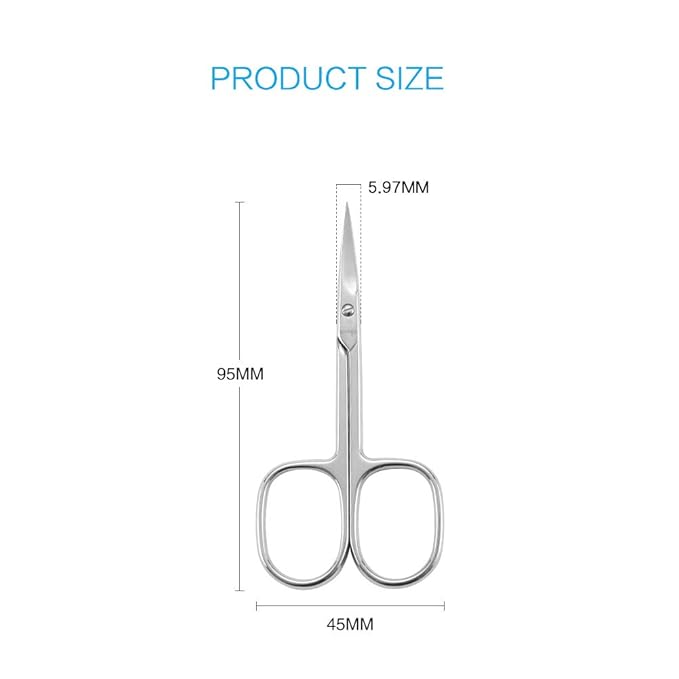 LIVINGO Premium Manicure Nail Scissors, Dry Skin Curved Blade 3.5 inch - Image 2