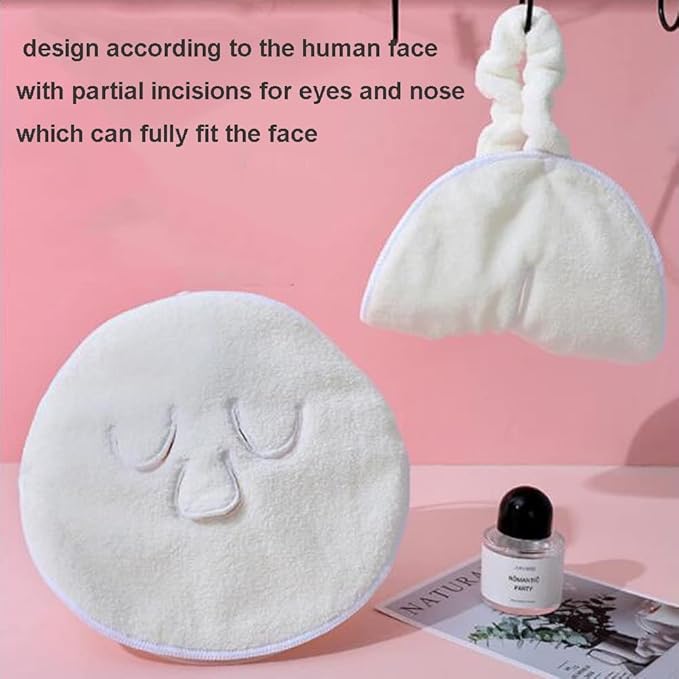 Angzhili 2 Pcs Hot Compress Face Towel Masks, Reusable Facial Steamer Towel - Image 4