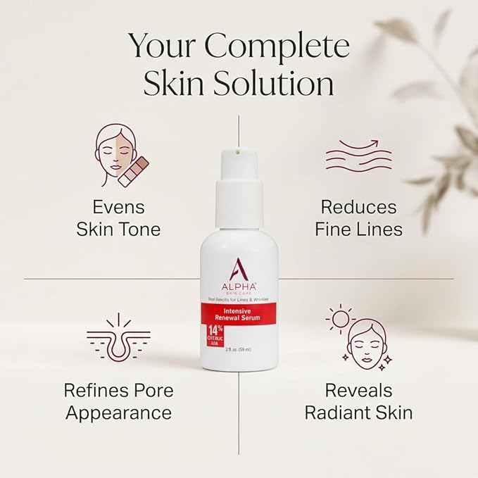 Alpha Skin Care Renewal Serum, 14% Glycolic AHA, Anti-Aging Formula, Alpha - Image 7