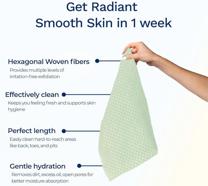 Sima Brand Exfoliating Washcloth Face & Body Scrub Towel - Image 6