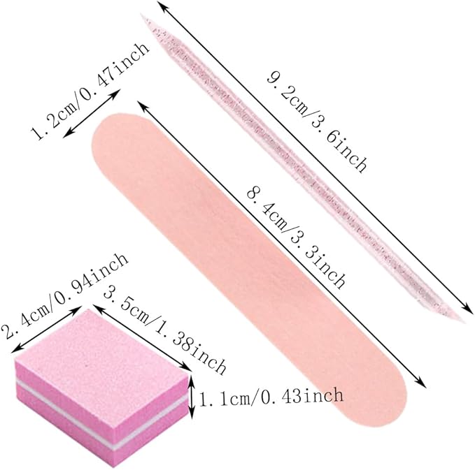 100 Set Press On Nail Tool Kit, Including 100pcs Mini Nail Buffer, Disposable - Image 2