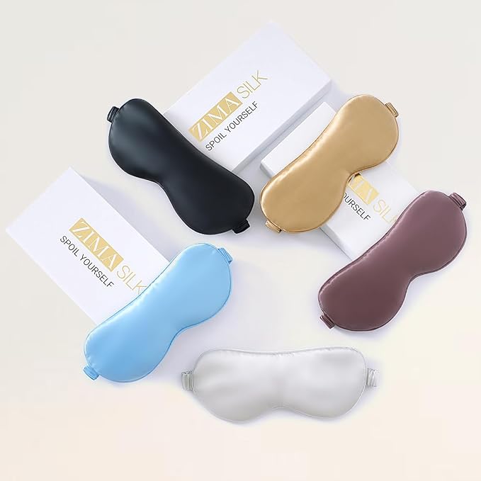 ZIMASILK 100% 22 Momme Pure Mulberry Silk Sleep Mask, Filled - Image 9