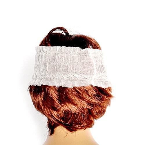 Disposable Facial Spa Headbands Individual Wrapped 100 Count White - Image 2
