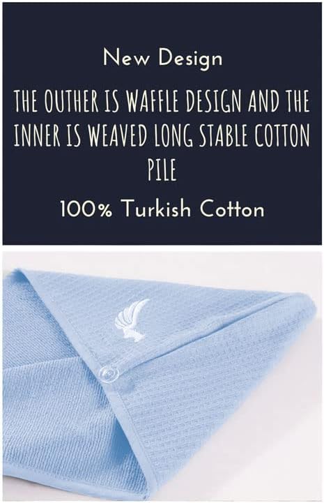 100% Turkish Cotton Hair Towel Wrap - Image 5