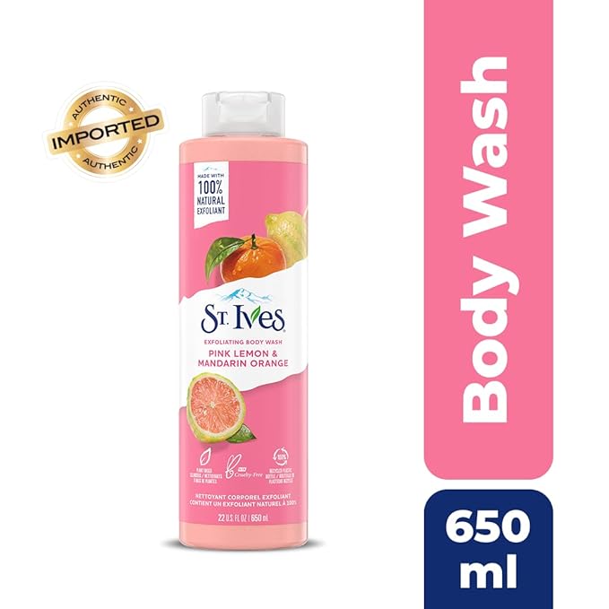St. Ives Body Wash Pink Lemon and Mandarin Orange 22 Ounce - Image 2