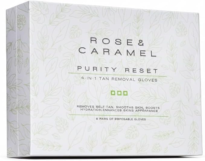 Rose & Caramel Purity Self Tan Remover Gloves, 4 in 1, Removes self tan by RoseCaramel