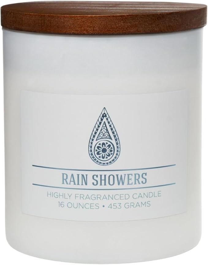 Carolina Rain Showers Scented Candle, 16 oz Wellness Relaxing Aromatherapy by CAROLINA