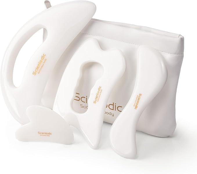 Scienlodic 4 Pcs Gua Sha Massage Tools by YourRedLightTherapyGuide