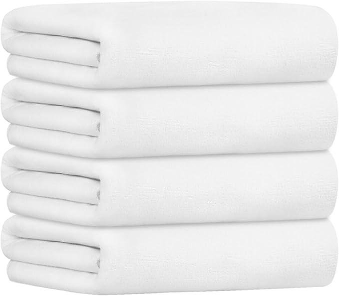 JML Bath Towel, Microfiber Bathroom Towels Set 4 Pack by JML