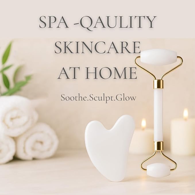 Gua Sha Facial Tool and Jade Roller Set –Anti-Aging Tools - Image 8