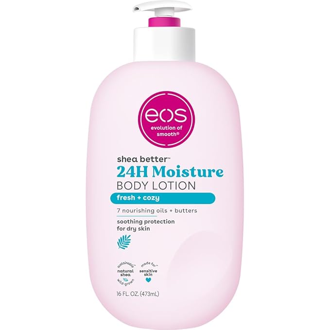 eos Shea Better Body Lotion, Fresh & Cozy, 24-Hour Moisture Skin Care, by eosproducts