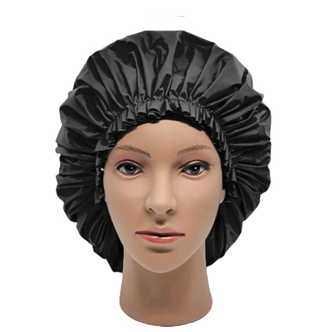 ELEBOX 2 Pack Premium Collection Super Jumbo Shower Cap Extra Large Shower Caps - Image 4