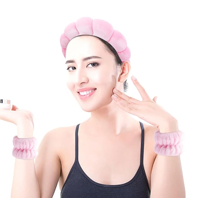 SPA Headbands for Washing Face Makeup Scrunchies Hair Tie Hair Band Women - Image 4
