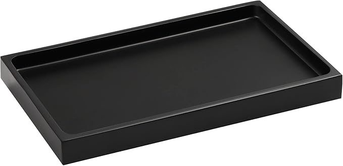 Luxspire Bathroom Vanity Tray, Resin Dresser Jewelry Ring Dish Tank Storage by Luxspire
