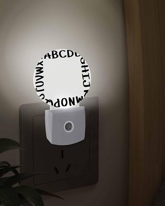 Night Lights Auto Sensor Alphabet Night Light Beige Modern Minimalist Letter - Image 3