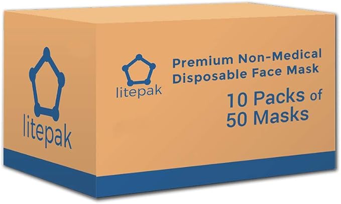 Litepak 500pcs Premium Disposable Face Mask SOFT 3ply Nose Wire - Image 5