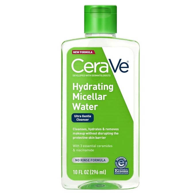 CeraVe Micellar Water, Hydrating Facial Cleanser & Eye Makeup Remover by CeraVe