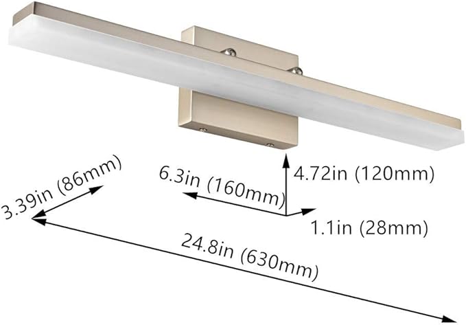 mirrea 24in Modern LED Vanity Light - Image 7