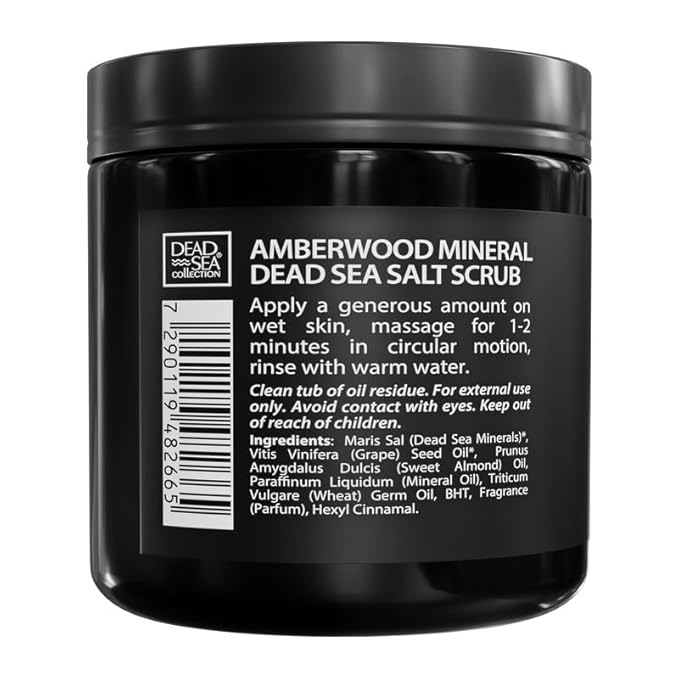 Salt Body Scrub Amberwood For Men – Moisturizes, Exfoliates & Nourishes Skin – - Image 7