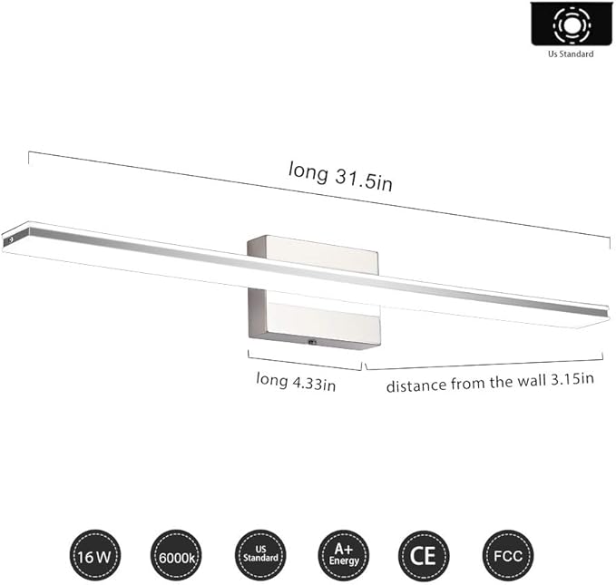 Modern Vanity Light Bar 16W Over Mirror Lights Fixtures - Image 2