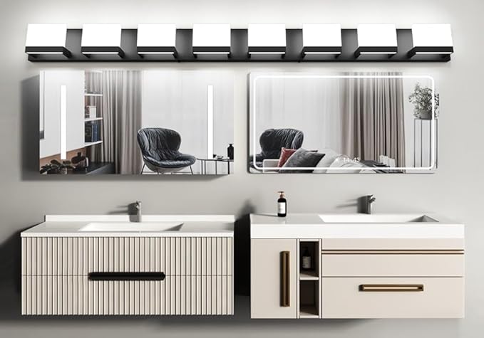 Tipace 8 Lights Modern LED Black Vanity Light - Image 8