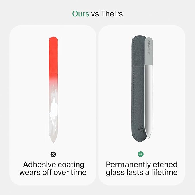 GERMANIKURE Glass Nail File in Suede Sleeve - Image 4