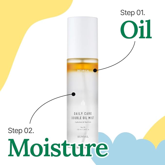 EUNYUL Daily Care Double Oil Mist 3.38 fl. oz Korean Skincare Face Mist - Image 2