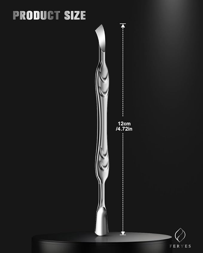 FERYES Elegant Precision Cuticle Pusher & Nail Cleaner - Image 7