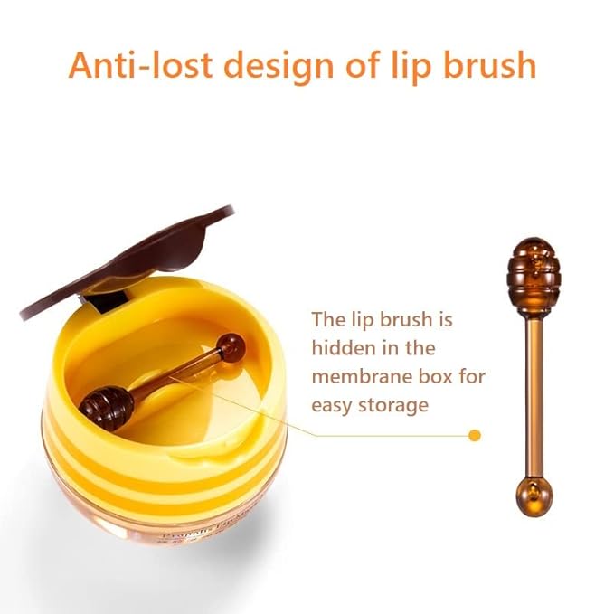 4Pcs Lip Balm Honey Pot, Propolis Moisturizing Honey Lip Mask Lip Balm - Image 4