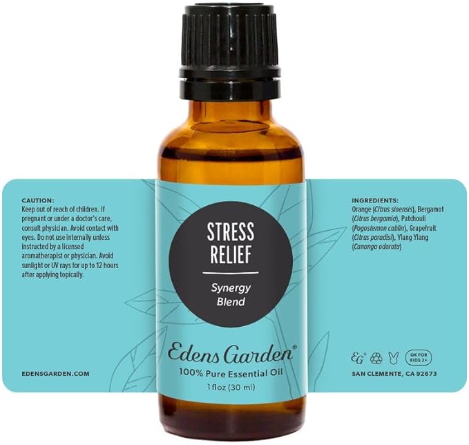 Edens Garden Stress Relief Essential Oil Blend 100% Pure & Natural Best Recipe - Image 2