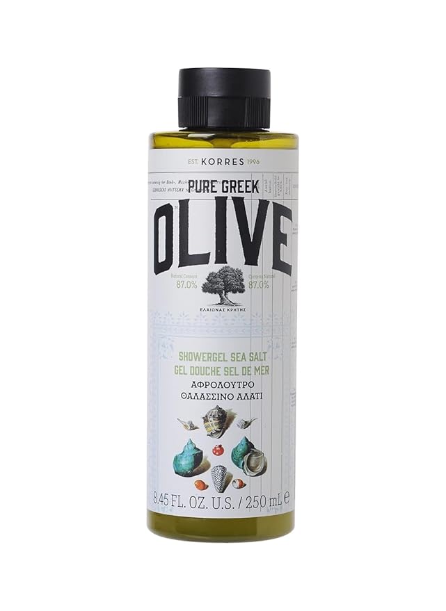 KORRES Olive Oil Shower Gel for Dry Skin, Moisturizing Body Wash Cleanser Made by Korres