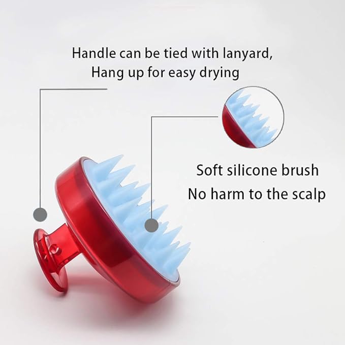 INVODA 2PCS Scalp Massager Shampoo Brush Soft Silicone Bristles - Image 5
