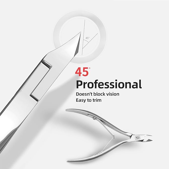 Cuticle Trimmer 3/4 Jaw Extremely Sharp Cuticle Nippers Scissors Stainless - Image 3