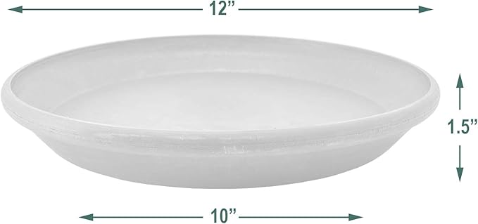 PSW Pot Collection AP30C 12-inch Plastic/Stone/Wood Composite Plant Saucer Drip - Image 4