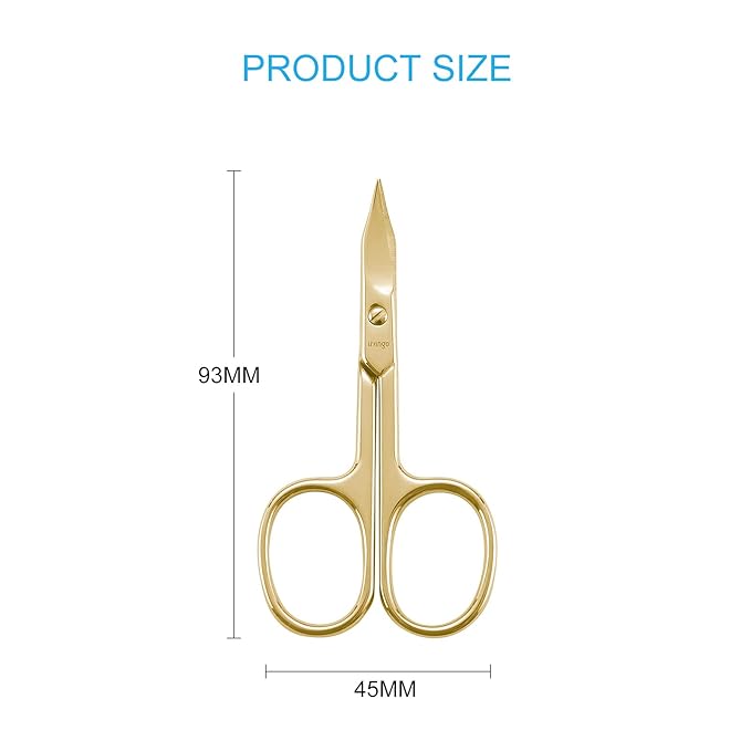 LIVINGO Sharp Curved Nail Cuticle Scissors, Premium Stainless Steel Blade - Image 2