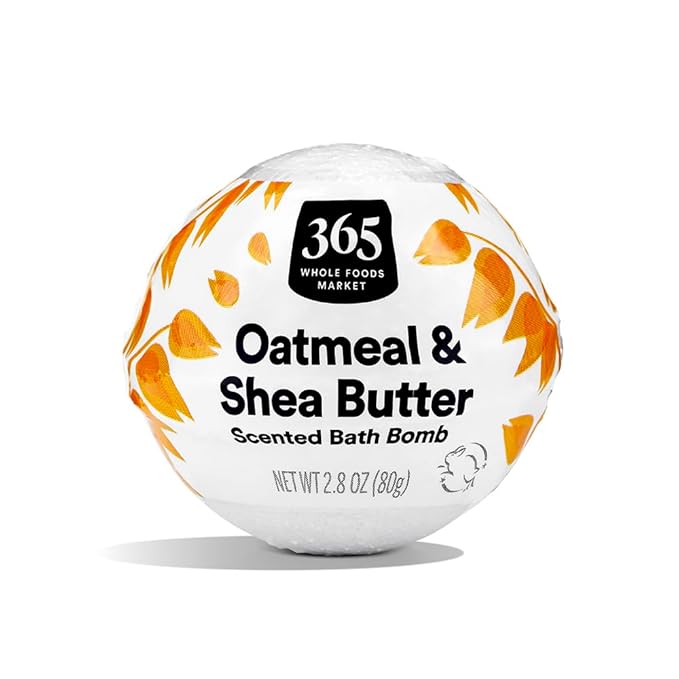 365 by Whole Foods Market, Oatmeal & Shea Butter Scented Bath Bomb, 2.8 Ounce by WholeFoodsMarket