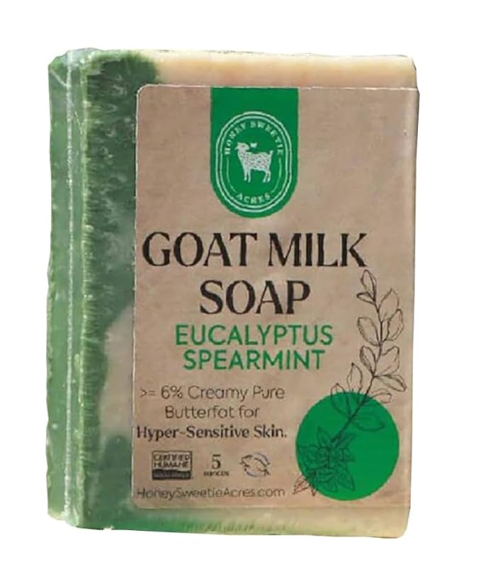 Honey Sweetie Acres Eucalyptus Spearmint Goat Milk Soap by HoneySweetieAcres