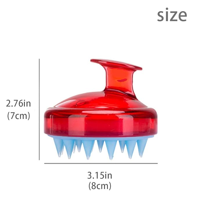 INVODA 3PCS Scalp Massager Shampoo Brush Soft Silicone Bristles - Image 3