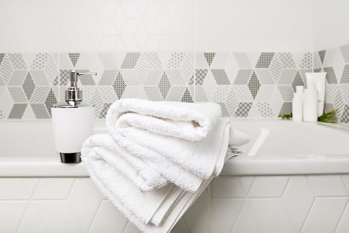 ZUPERIA White Bath Towels Bulk 36 Pack - Image 5