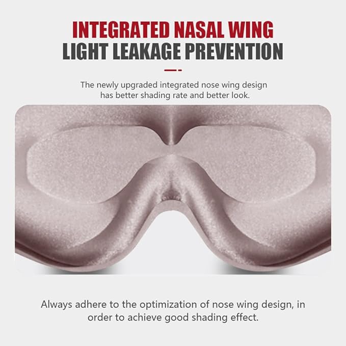 Sleep Mask, 3D Deep Contoured Eye Covers - Image 3