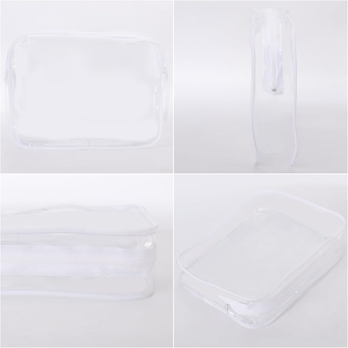 Tbestmax 10 Pack Clear Cosmetic Bags Makeup Bags Portable Waterproof TSA - Image 4