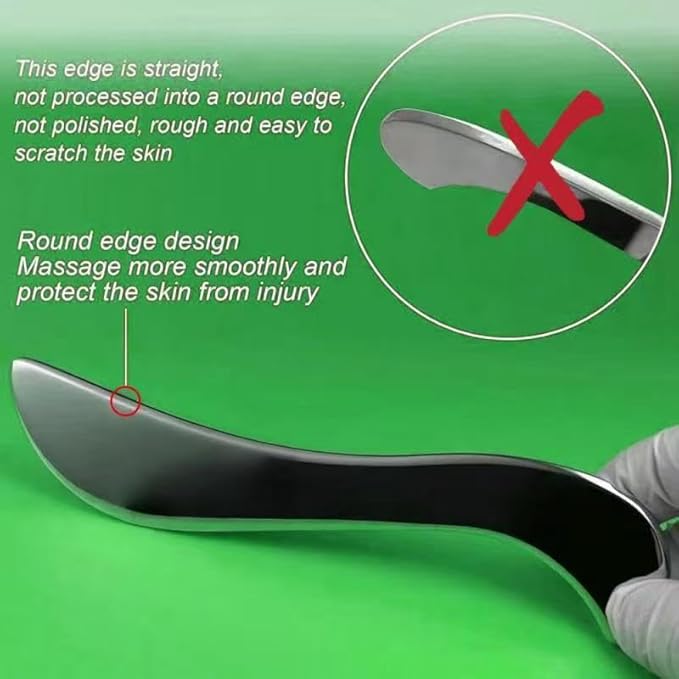 Muscle Scraper Stainless Steel Gua Sha Scraping Massage Tool Set IASTM Tools - Image 5