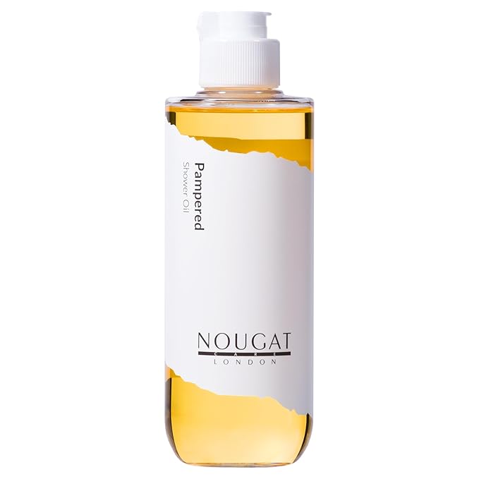 NOUGAT Pampered Shower Oil for Daily Bath Routine, Transforming Oil-to-Milk by NOUGAT