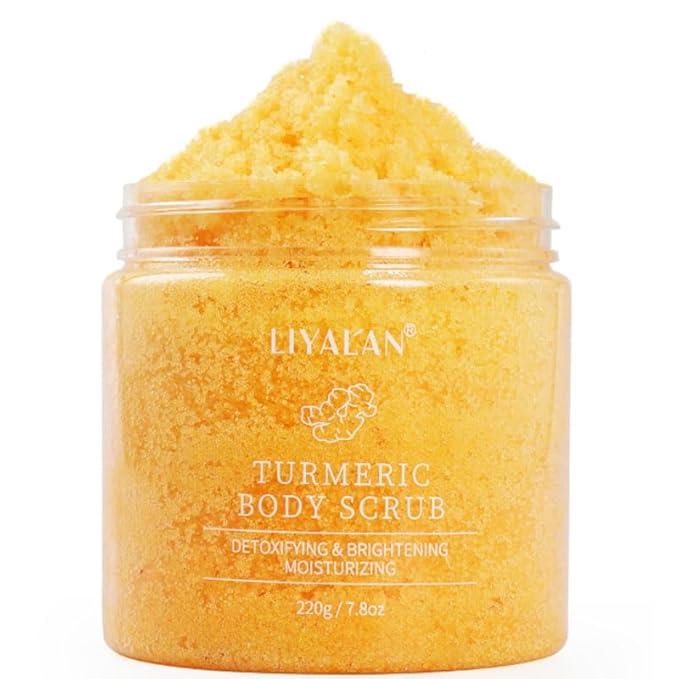 Liyalan Turmeric Body Scrub Moisturizing and Exfoliating Body, Foot Scrub by LIYALAN