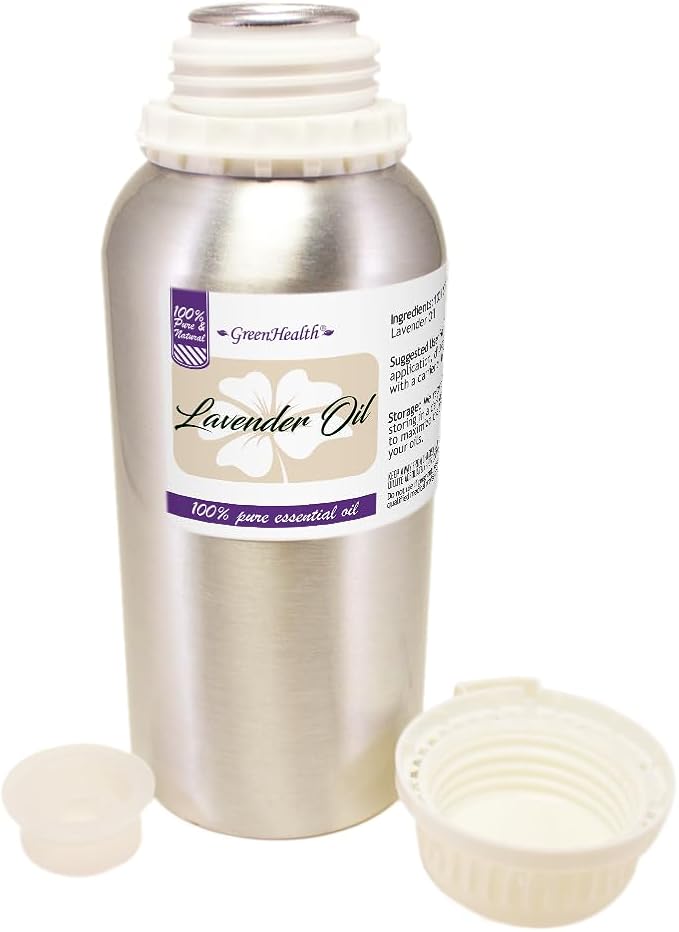 GreenHealth Lavender Essential Oil – 16 fl oz – 100% Pure & Uncut – Aluminum - Image 2