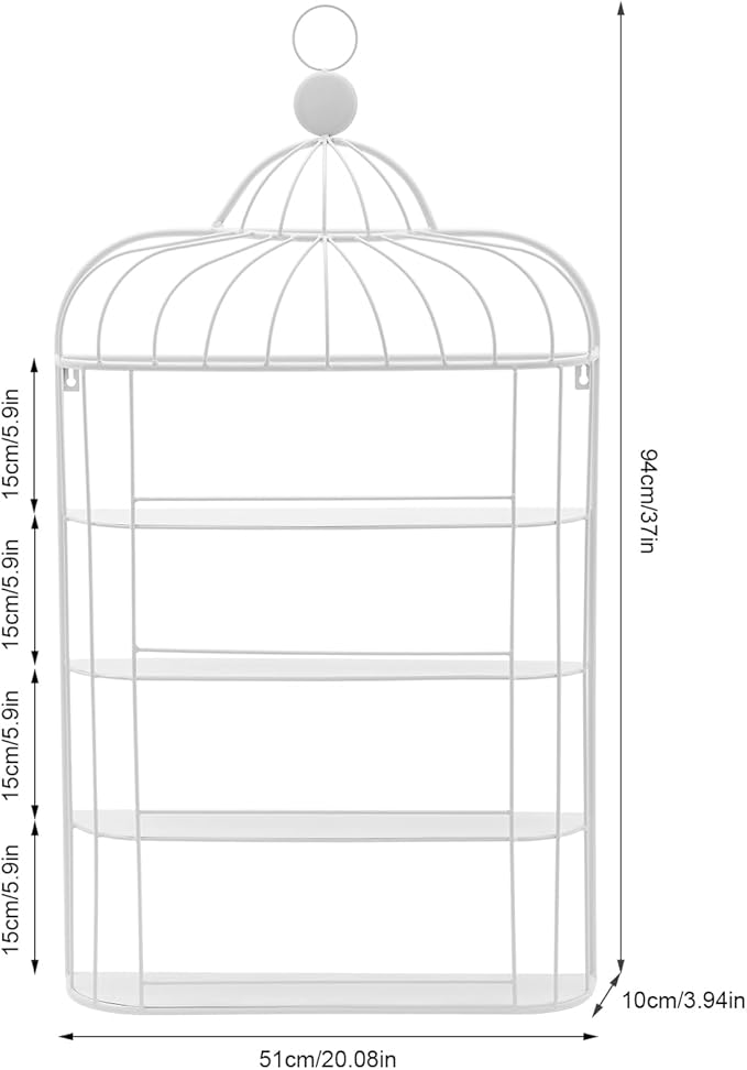 Nail Polish Organizer Wall Mounted, 4-Tier Nail Polish Storage Rack, Metal Nail - Image 3