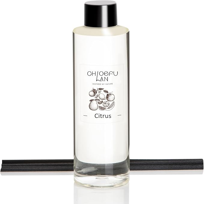 Chloefu LAN Citrus Scented Oil Diffuser Refill 6.76 fl oz Natural Essential Oil by ChloefuLANScentedCandles