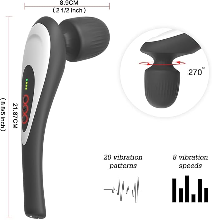 Rechargeable Personal Hand Held Deep Tissue Vibrating Massager - Image 2